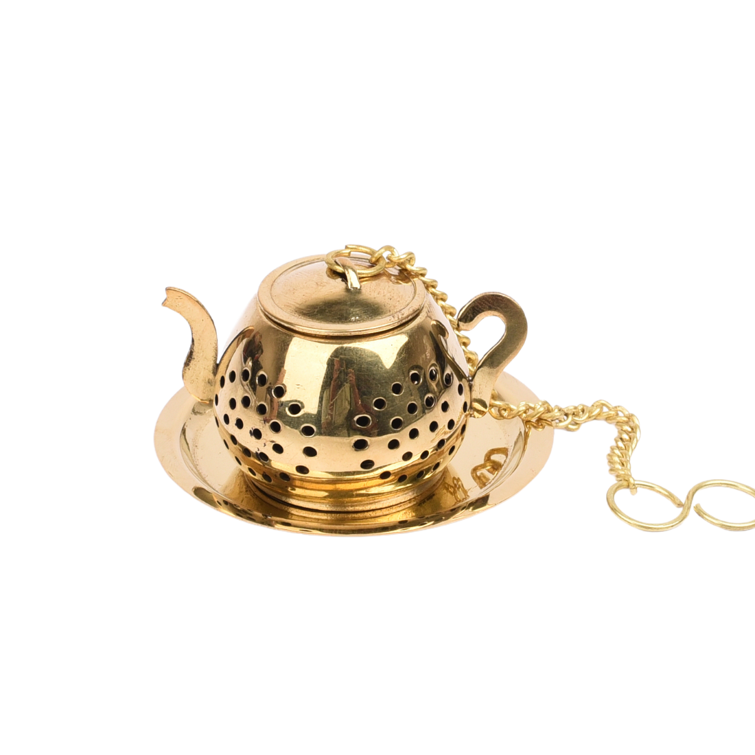 Kettle On! Small Brass Tea Infuser + Free Tea