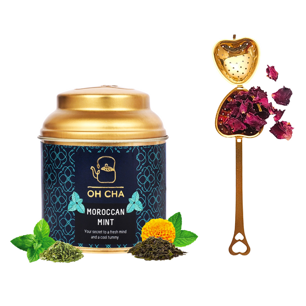 Moroccan Mint Tea & Golden Heart Infuser