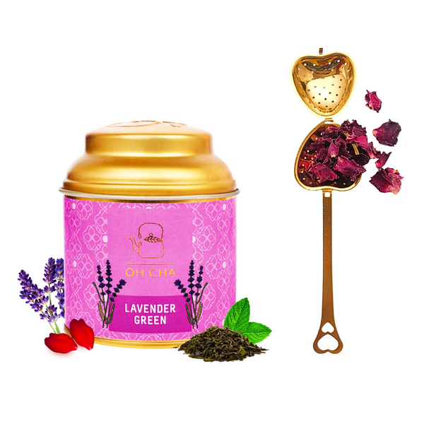 Lavender Green Tea & Golden Heart Infuser