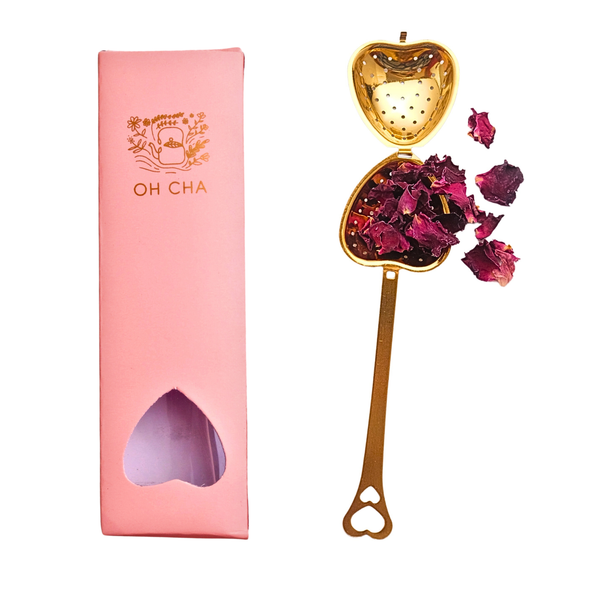 Golden Heart Shaped Tea Infuser