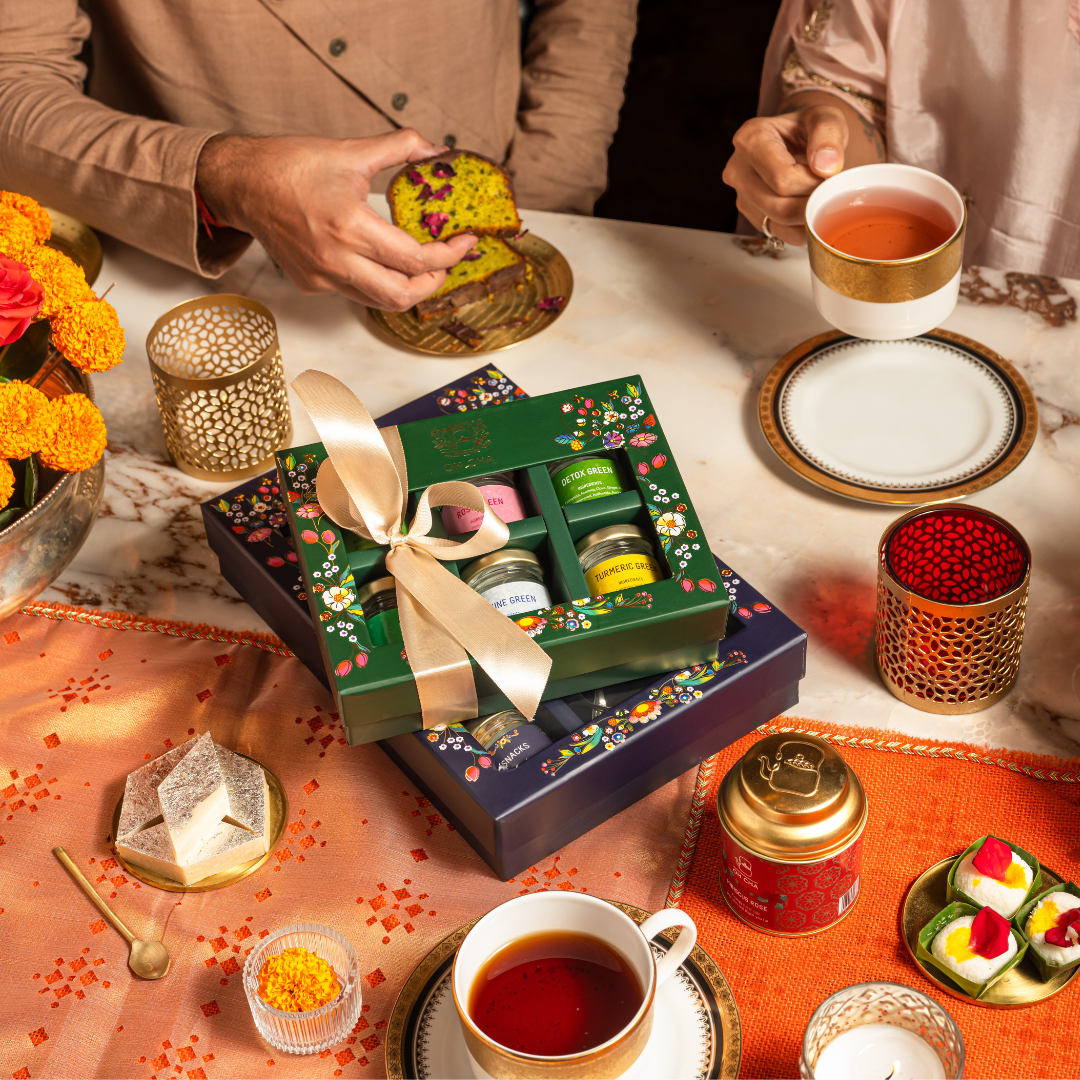Green Tea Combo Gift Box - 6 Flavors & Heart Infuser – OhCha.in