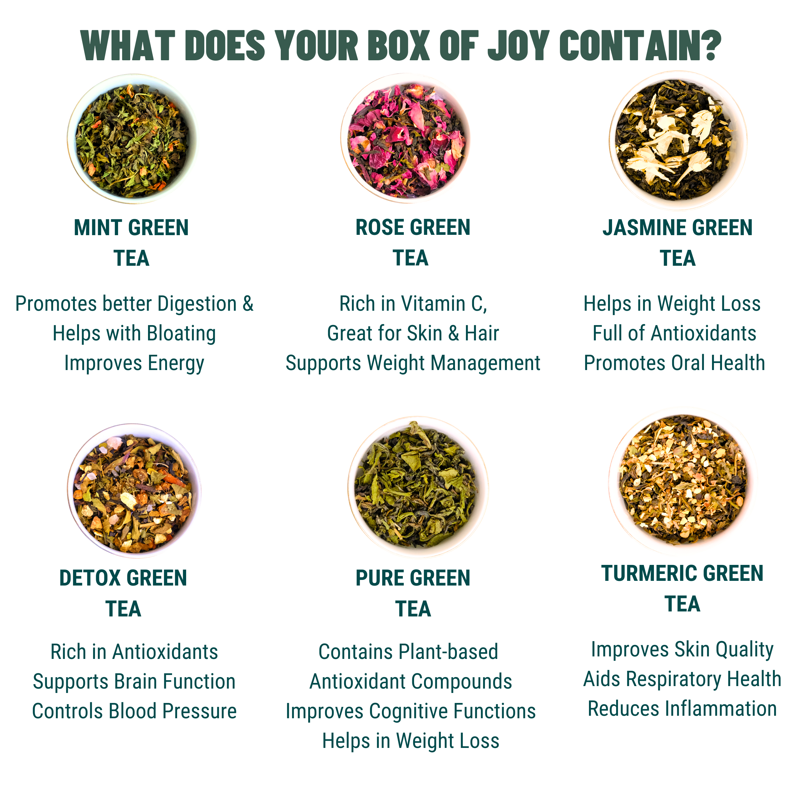 Green Tea Box - 6 Flavors