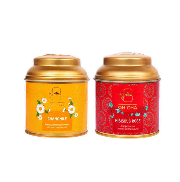 Herbal Tea Combo | Chamomile & Hibiscus Rose Tea