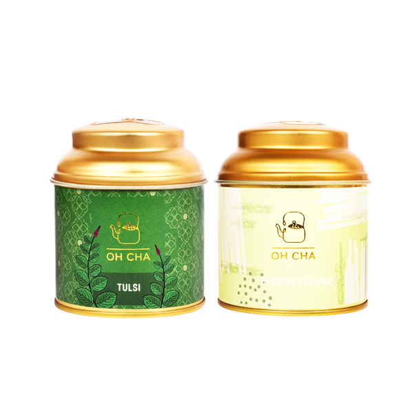 Detox Tea Combo - Tulsi Green Tea & Evening Cleanse Tea